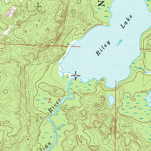 Topographic Map of Indian River, WI