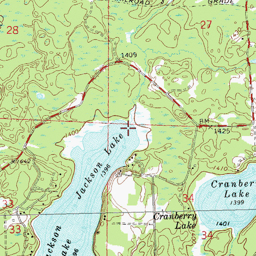 Topographic Map of Jackson Creek, WI