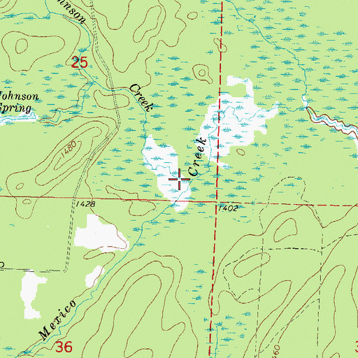 Topographic Map of Johnson Creek, WI