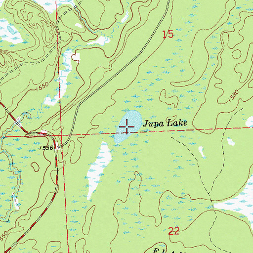 Topographic Map of Jupa Lake, WI