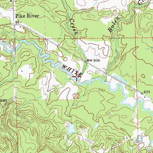 Topographic Map of Kern Creek, WI