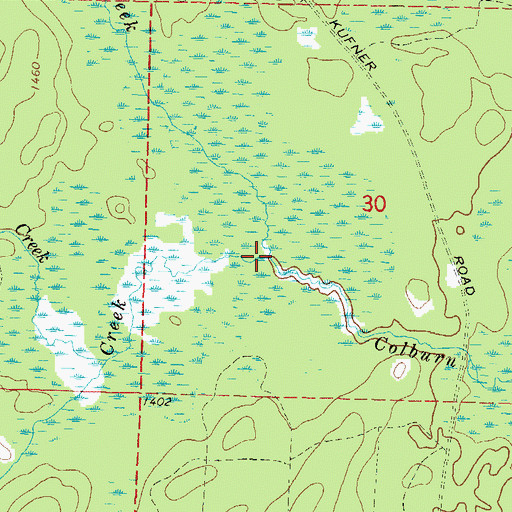 Topographic Map of Kufner Creek, WI