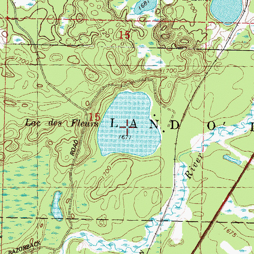 Topographic Map of Lac des Fleurs, WI