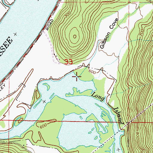 Topographic Map of Gibson Cove, AL