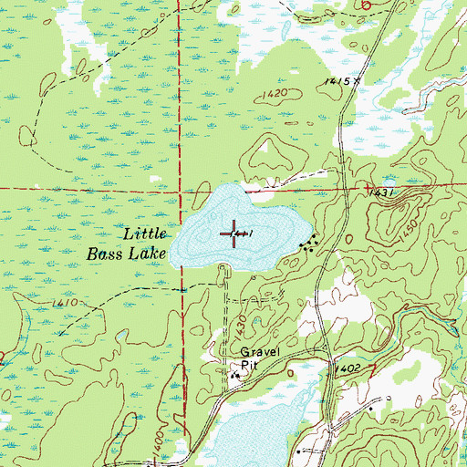 Topographic Map of Little Bass Lake, WI
