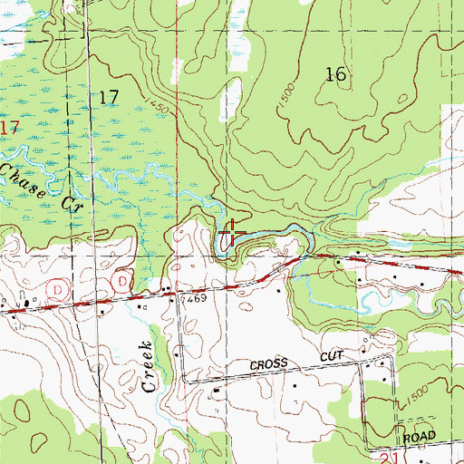 Topographic Map of Little Elk River, WI