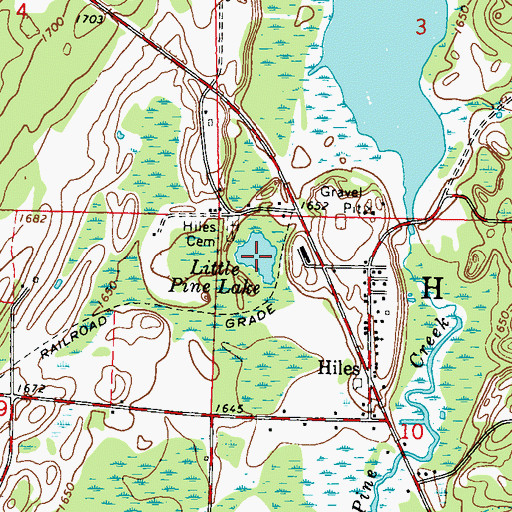 Topographic Map of Little Pine Lake, WI