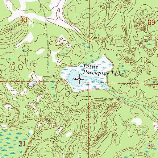 Topographic Map of Little Porcupine Lake, WI
