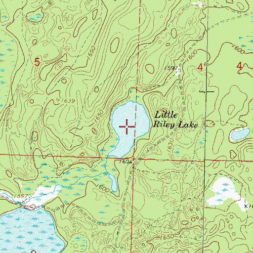 Topographic Map of Little Riley Lake, WI