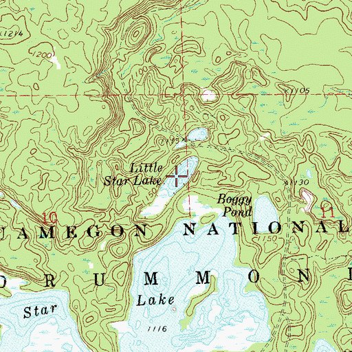 Topographic Map of Little Star Lake, WI