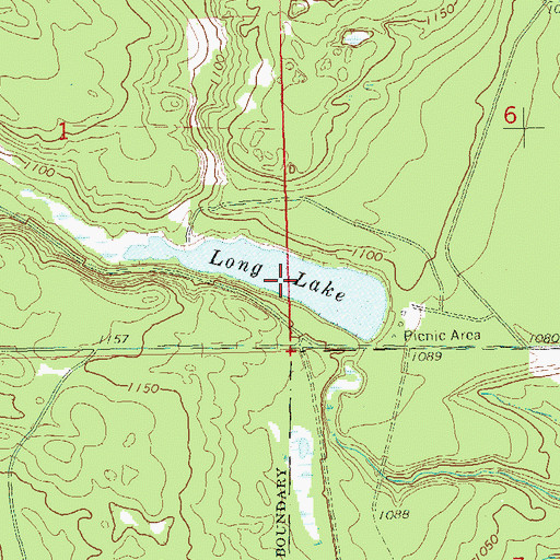 Topographic Map of Long Lake, WI