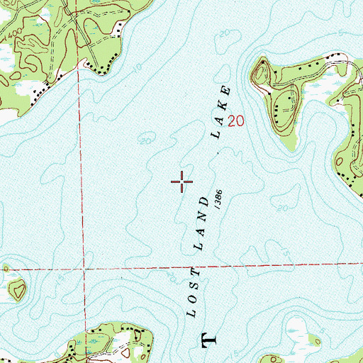 Topographic Map of Lost Land Lake, WI