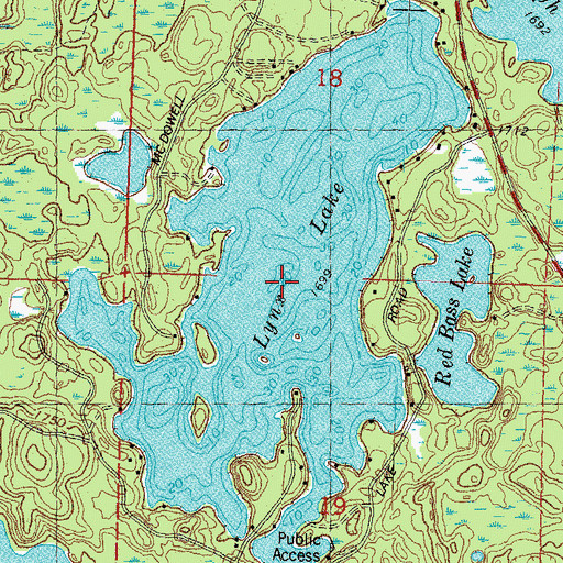 Topographic Map of Lynx Lake, WI