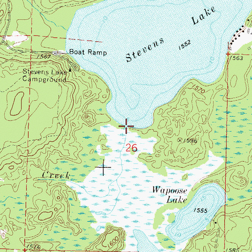 Topographic Map of Mainline Creek, WI