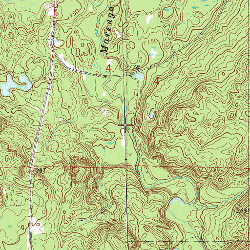 Topographic Map of Marengo River, WI