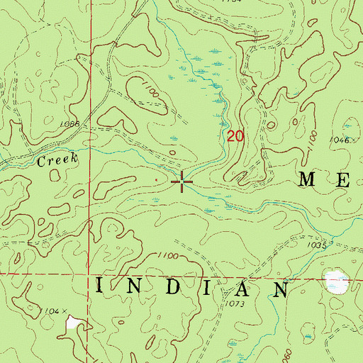 Topographic Map of McCall Creek, WI