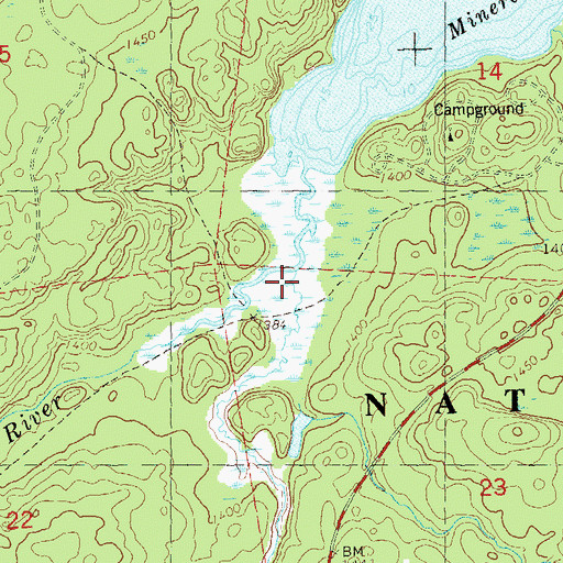 Topographic Map of McCarthy Creek, WI