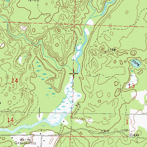 Topographic Map of McCaslin Brook, WI
