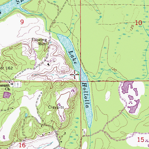 Topographic Map of Lake Hollolla, AL