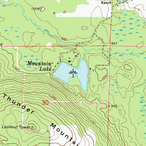 Topographic Map of Mountain Lake, WI