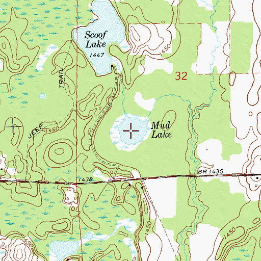 Topographic Map of Cranberry Lake, WI