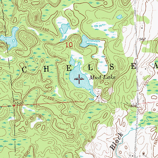 Topographic Map of Mud Lake, WI