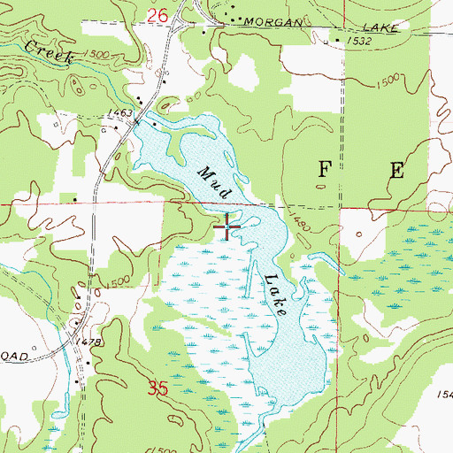 Topographic Map of Mud Lake, WI