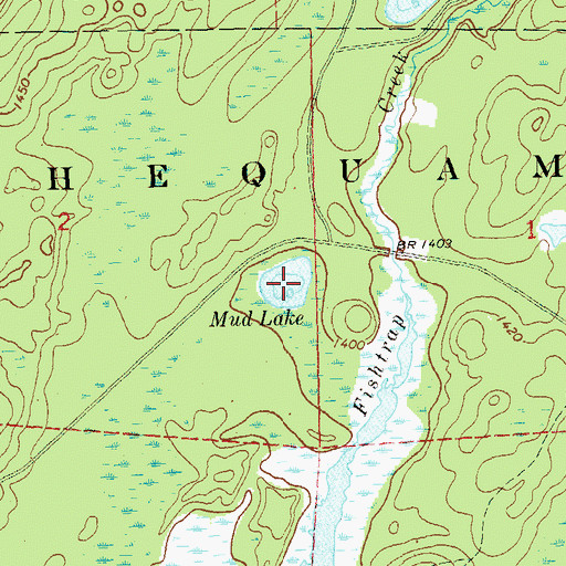 Topographic Map of Mud Lake, WI