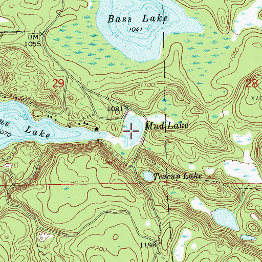 Topographic Map of Mud Lake, WI
