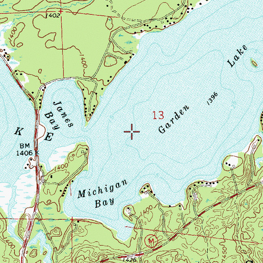 Topographic Map of Namekagon Lake, WI