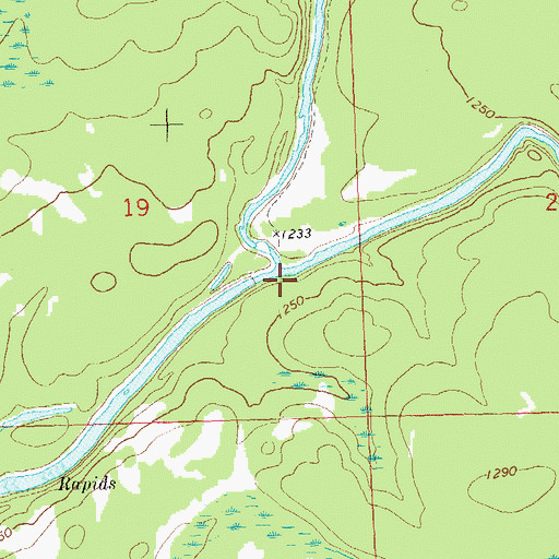 Topographic Map of North Fork Jump River, WI