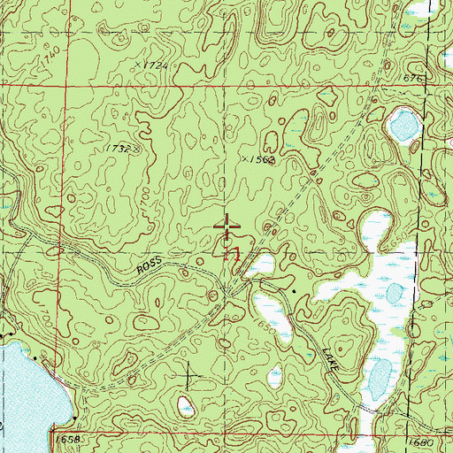 Topographic Map of Northern Highland-American Legion State Forest, WI
