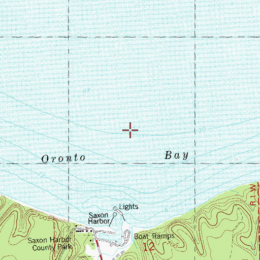 Topographic Map of Oronto Bay, WI