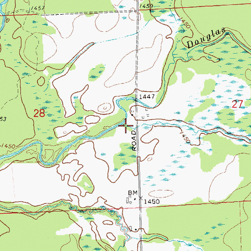 Topographic Map of Ottertail Creek, WI