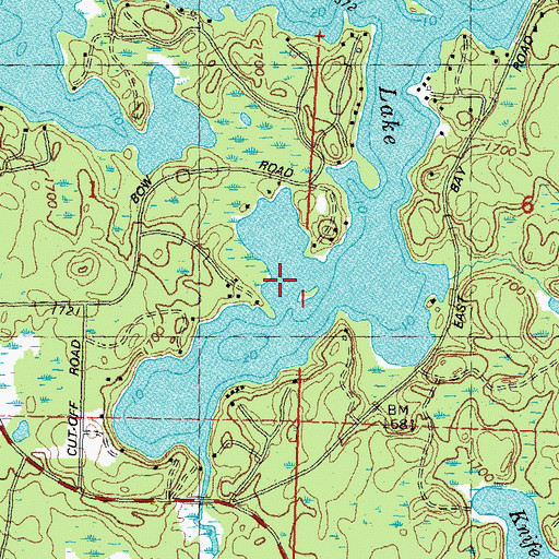 Topographic Map of Oxbow Lake, WI