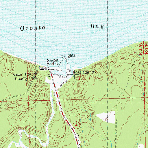Topographic Map of Parker Creek, WI
