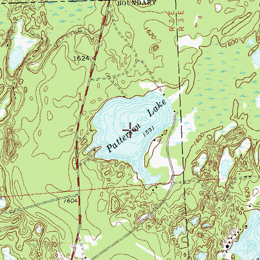 Topographic Map of Patterson Lake, WI