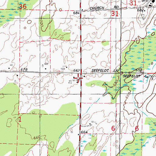Topographic Map of Payne School (historical), WI