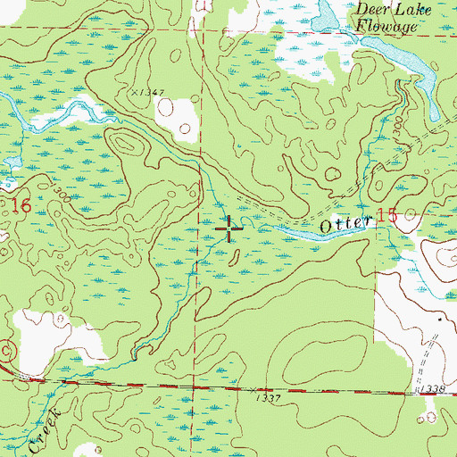 Topographic Map of Pemma Creek, WI