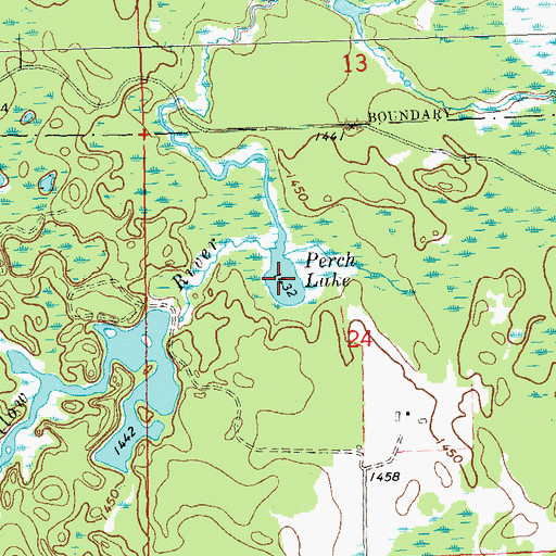 Topographic Map of Perch Lake, WI