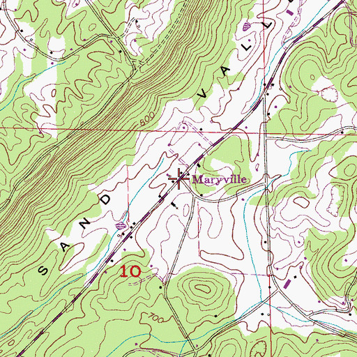 Topographic Map of Maryville, AL