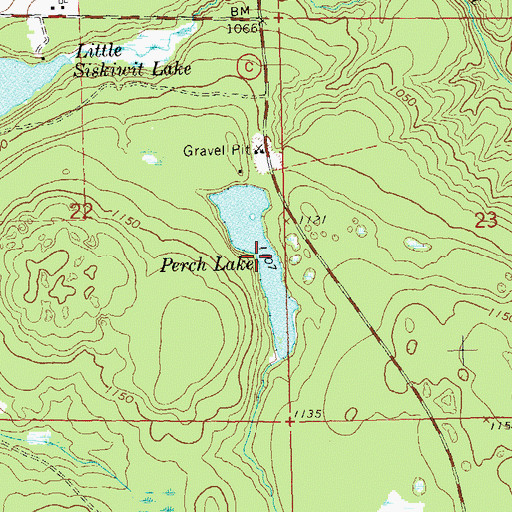 Topographic Map of Perch Lake, WI