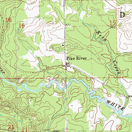 Topographic Map of Pike River, WI