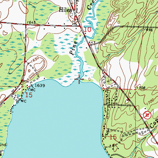 Topographic Map of Pine Creek, WI