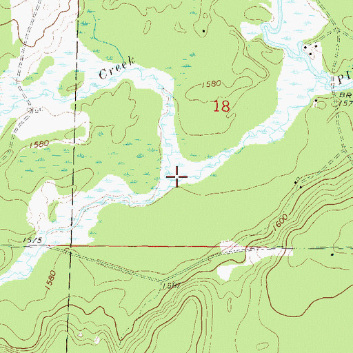 Topographic Map of Pine Creek, WI