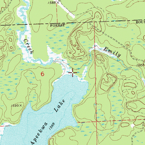Topographic Map of Pine Creek, WI
