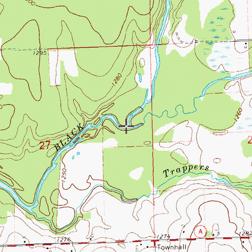 Topographic Map of Pine Creek, WI