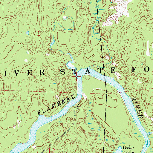 Topographic Map of Pine Creek, WI