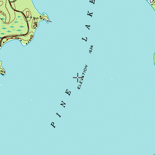 Topographic Map of Pine Lake, WI