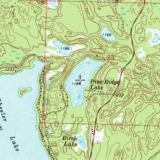 Topographic Map of Pine Ridge Lake, WI